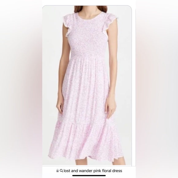 Lost and Wander casual floral pink dress, size small - Picture 2 of 4